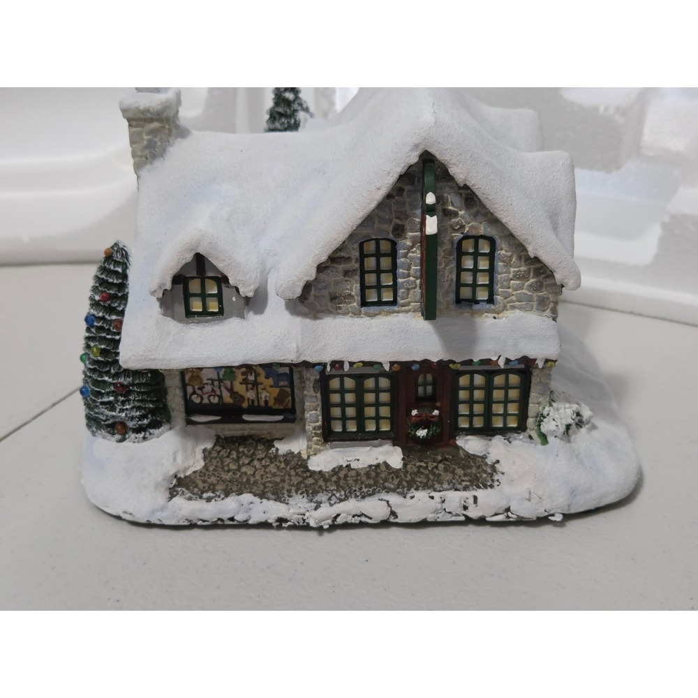 Thomas Kinkade Hawthorne Village‎ Santa's Workshop Toys Lighted House COA C8244